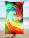 Colorful Swirl Tornado Pattern Towel: Your Essential Companion for Fitness, Yoga, and Beach Relaxation!