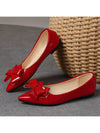 Rose Red Bowknot Flat Shoes: The Perfect Versatile Pair for Any Occasion