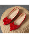 Rose Red Bow Knot Flat Shoes: Perfect for Dancing, Parties, and Casual Wear