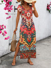 Retro Chic: Vacation Style Printed Dress for Leisure