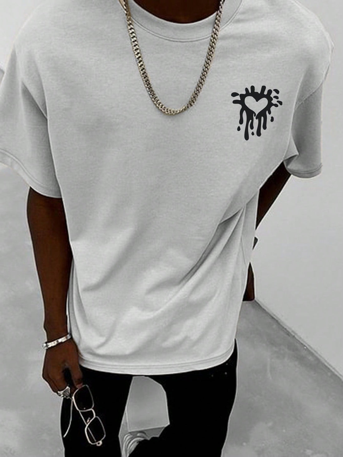 Elevate your casual style this summer with our Summer Vibes men's heart print short sleeve t-shirt. Made with quality materials and a trendy heart print design, this shirt is perfect for any casual occasion. Embrace the carefree summer vibes while staying stylish and comfortable.
