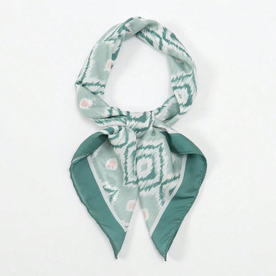 Chic and Versatile: Simple Printed Small Square Scarf for Women