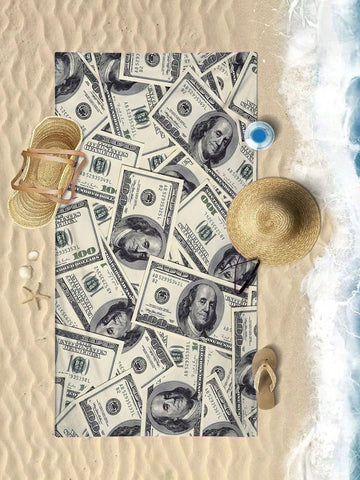 Introducing the Dollar Pattern Printed Beach Towel - the essential travel companion for all your outdoor activities! Made with high-quality materials and featuring a unique dollar pattern design, this towel is perfect for swimming, camping, and yoga. Stay dry and stylish on all your adventures with this must-have accessory.