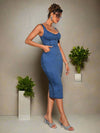 Chic and Sleeveless: The Women's Solid Color Denim Dress