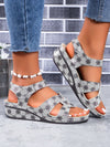 2024 New Embroidered Women's Wedge Heel Sandals