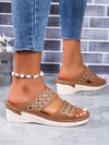 2024 New Embroidered Women's Wedge Heel Sandals