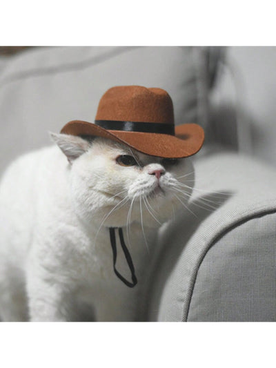 Expertly designed for your furry friend, our Western Cowboy Pet Cap is the perfect accessory for photoshoots and outdoor adventures. With its adorable design and high-quality materials, your pet will look dashing and feel comfortable all day long. Capture memorable moments and keep your companion stylish with our Purr-fect cap!