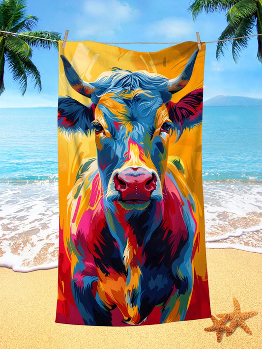 This Hand-Painted Animal Cow Print <a href="https://canaryhouze.com/collections/towels" target="_blank" rel="noopener">Beach Towel</a> offers the ultimate solution for all your swimming, vacation, travel, and camping needs. With its unique and vibrant animal print design, this towel is not only eye-catching but also durable and absorbent. Perfect for all your outdoor adventures.