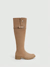 Cozy Chic: Furry Thick Sole Brown Boots for Stylish Spring & Autumn Adventures