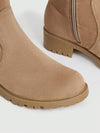 Cozy Chic: Furry Thick Sole Brown Boots for Stylish Spring & Autumn Adventures