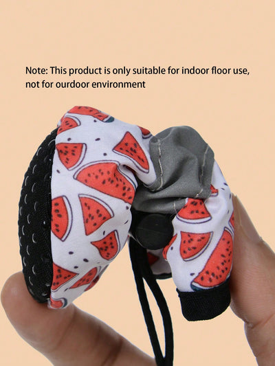 Stay Pawsitively Protected: 4pcs Pet Indoor Anti-Slip Printed Shoe Covers