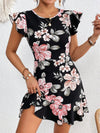 Chic Ruffled Sleeve Floral Print Dress – Perfect for Summer Days