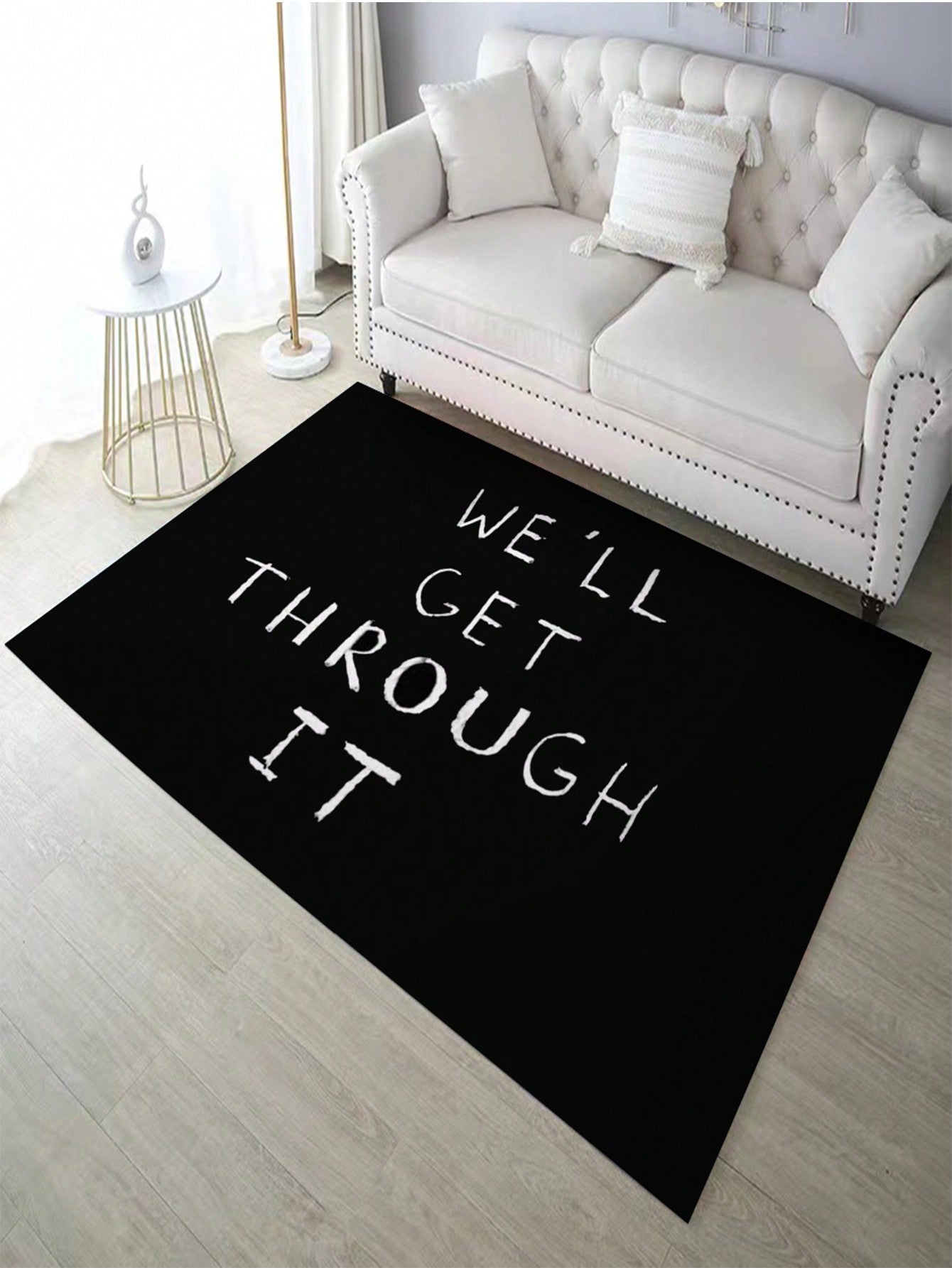 This stylish <a href="https://canaryhouze.com/collections/rugs-and-mats" target="_blank" rel="noopener">rug</a> boasts a trendy letter pattern and a convenient anti-slip design, making it the perfect addition to any living room, bedroom, or entrance. Enjoy both style and functionality with this versatile rug.