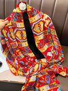 Chic and Stylish Women's Printed Scarf with Tassel Shawl - Perfect For Beach Vacation and Sun Protection