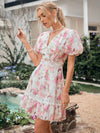 Summer Blossom Lace Patchwork Dress for Vacation