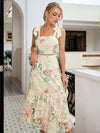 Floral Fantasy: Women's Elegant Lace Fish Tail Dress for Summer