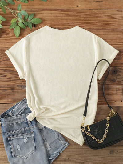 Chic Floral Print Casual Short Sleeve Tee for Effortless Summer Style