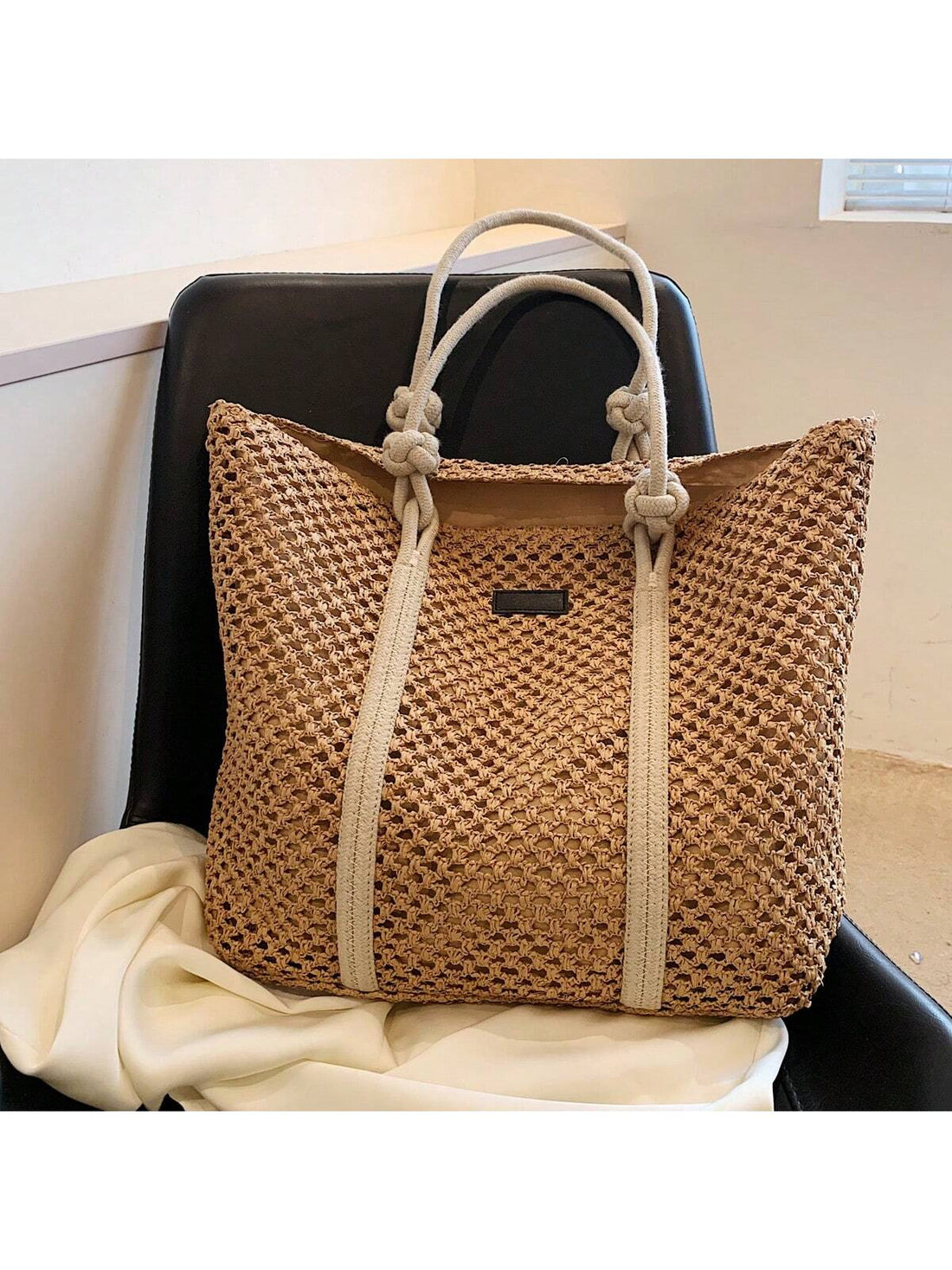 Upgrade your beach style with our Elegant Color-Block Beach Tote. With stylish shoulder straps, this tote is perfect for storing all your beach essentials. Made with high-quality materials, it's durable and perfect for all your summer adventures. Stay stylish and organized with our Elegant Color-Block Beach Tote.