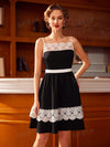 Vintage Elegance: A-Line Dress with Umbrella Hem