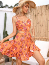 Enchanting V-Neck Lace Patchwork Cami Dress with Bowknot Back – Perfect for Romantic Holidays