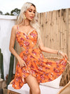 Enchanting V-Neck Lace Patchwork Cami Dress with Bowknot Back – Perfect for Romantic Holidays