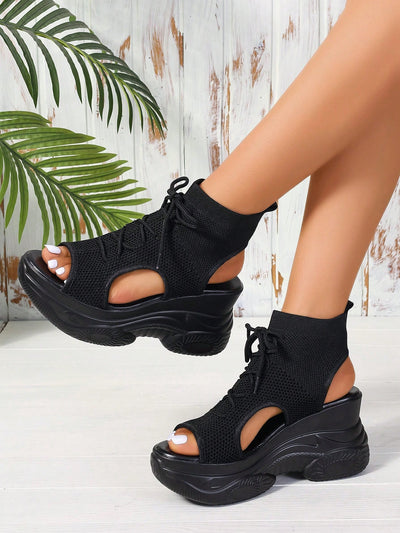 Step Up Your Style with Women's Thick-Soled Platform Sport Sandals