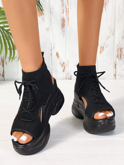 Step Up Your Style with Women's Thick-Soled Platform Sport Sandals