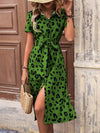 Wild Glam: Leopard Print Shirt Dress with Belt