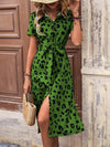 Wild Glam: Leopard Print Shirt Dress with Belt