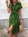 Wild Glam: Leopard Print Shirt Dress with Belt