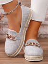 Stylish and Comfortable: Women's Rope Chain Thick-Soled Flat Shoes