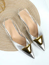 Chic Silver Closed-Toe Flat Party Shoes - Versatile Elegance for Any Occasion