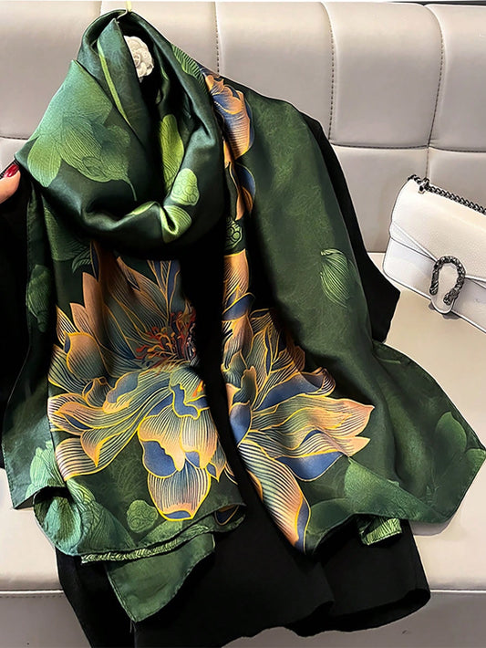 Add a touch of elegance to your wardrobe with Floral Dreams: Printed Long Scarf for Women. The thin shawl not only keeps your neck warm, but the beautiful floral print adds a pop of color to any outfit. Made from high-quality materials, this scarf is a must-have for any fashion-forward woman.