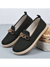 Chic Chain Accent Slip-On Canvas Shoes for Women - Elevate Your Casual Style!