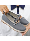 Chic Chain Accent Slip-On Canvas Shoes for Women - Elevate Your Casual Style!