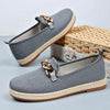 Chic Chain Accent Slip-On Canvas Shoes for Women - Elevate Your Casual Style!