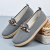 Chic Chain Accent Slip-On Canvas Shoes for Women - Elevate Your Casual Style!