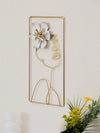 High-Grade Woman and Flower Wall Hanging: Elegant Home Décor for Dining Room