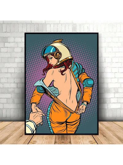 Get inspired to reach for the stars with our "Space Explorer" canvas print featuring a strong, female astronaut. Bring a touch of adventure to your home decor with this colorful and playful comic-inspired poster. Perfect for displaying in your office, bedroom, or living room