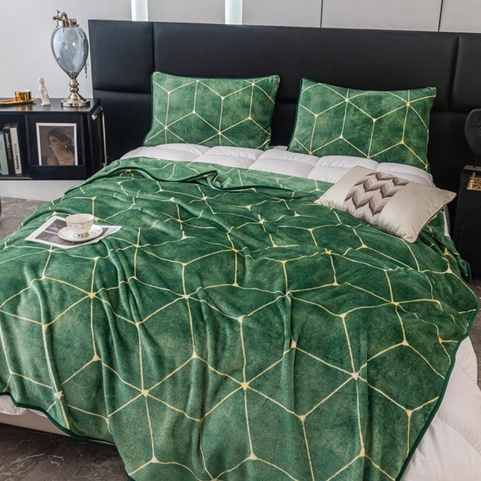 Snuggle up and stay warm with our Green Printed Flannel <a href="https://canaryhouze.com/collections/blanket" target="_blank" rel="noopener">Blanket</a>. Made with cozy flannel material, this blanket is perfect for both the bedroom and home use. Stay comfortable and stylish with our unique green printed design. Perfect for keeping you warm and cozy during those chilly nights.