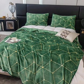 Snuggle up and stay warm with our Green Printed Flannel <a href="https://canaryhouze.com/collections/blanket" target="_blank" rel="noopener">Blanket</a>. Made with cozy flannel material, this blanket is perfect for both the bedroom and home use. Stay comfortable and stylish with our unique green printed design. Perfect for keeping you warm and cozy during those chilly nights.