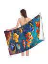 Ocean Creatures Microfiber Beach Towel: Soft, Absorbent, and Stylish Summer Accessory