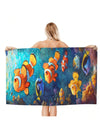 Ocean Creatures Microfiber Beach Towel: Soft, Absorbent, and Stylish Summer Accessory