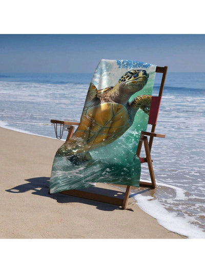 Ocean Creatures Microfiber Beach Towel: Soft, Absorbent, and Stylish Summer Accessory