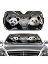 Protect your vehicle from the hot sun with our Adorable Panda Driving Printed Car Sunshade. The perfect gift for Mother's or Father's Day, this sunshade not only adds personality to your car, but also keeps it cool and comfortable. Made with high-quality materials, it's durable and functional. A must-have for any car owner.