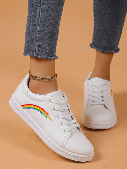 Experience style and comfort with our Line Soled White <a href="https://canaryhouze.com/collections/women-canvas-shoes?sort_by=created-descending" target="_blank" rel="noopener">Sneakers</a>. Perfect for any occasion, these sneakers are designed with a casual yet fashionable look and feature a durable line sole for added support. Upgrade your footwear game with these versatile and chic sneakers.