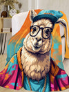 Stay Cozy with the Cool Llama Coral Fleece Blanket - Perfect for Office Naps, Sofa Lounging, and Gift Giving