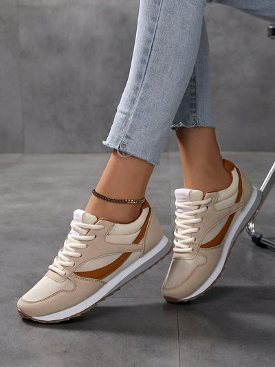 Vintage Comfort: Lace-Up Soft Sole Sneakers for Casual Summer Days