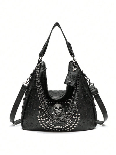 The 2024 Skull Design Shoulder Bag is simple, versatile, and transformable, making it the perfect accessory for any occasion. With its unique skull design and multiple functions, it's a practical and stylish addition to any wardrobe. Transform your look effortlessly with this must-have accessory.