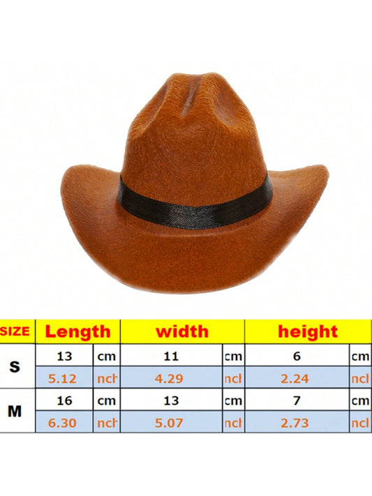 Western Cowboy Pet Cap: Purr-fect for Photoshoots & Outdoor Fun!